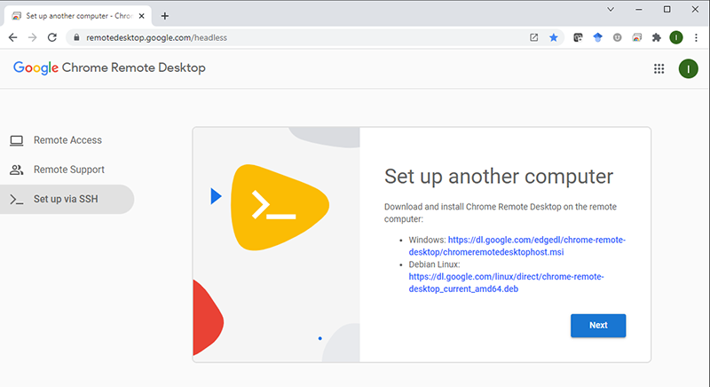 chrome remote desktop host component